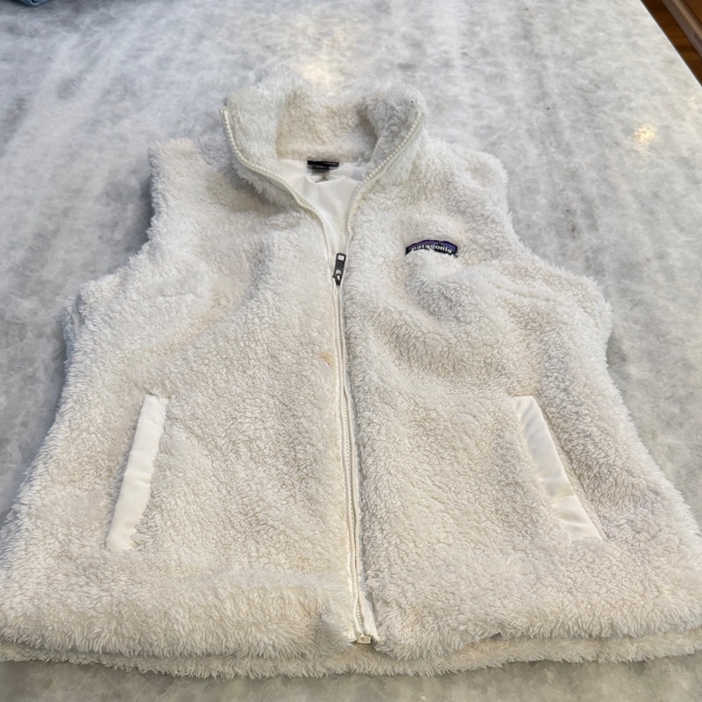 Patagonia White Fleece Vest